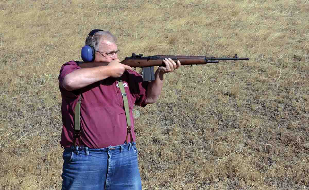 With a Springfield Armory M1A, groups like this were the norm with issue aperture sights.